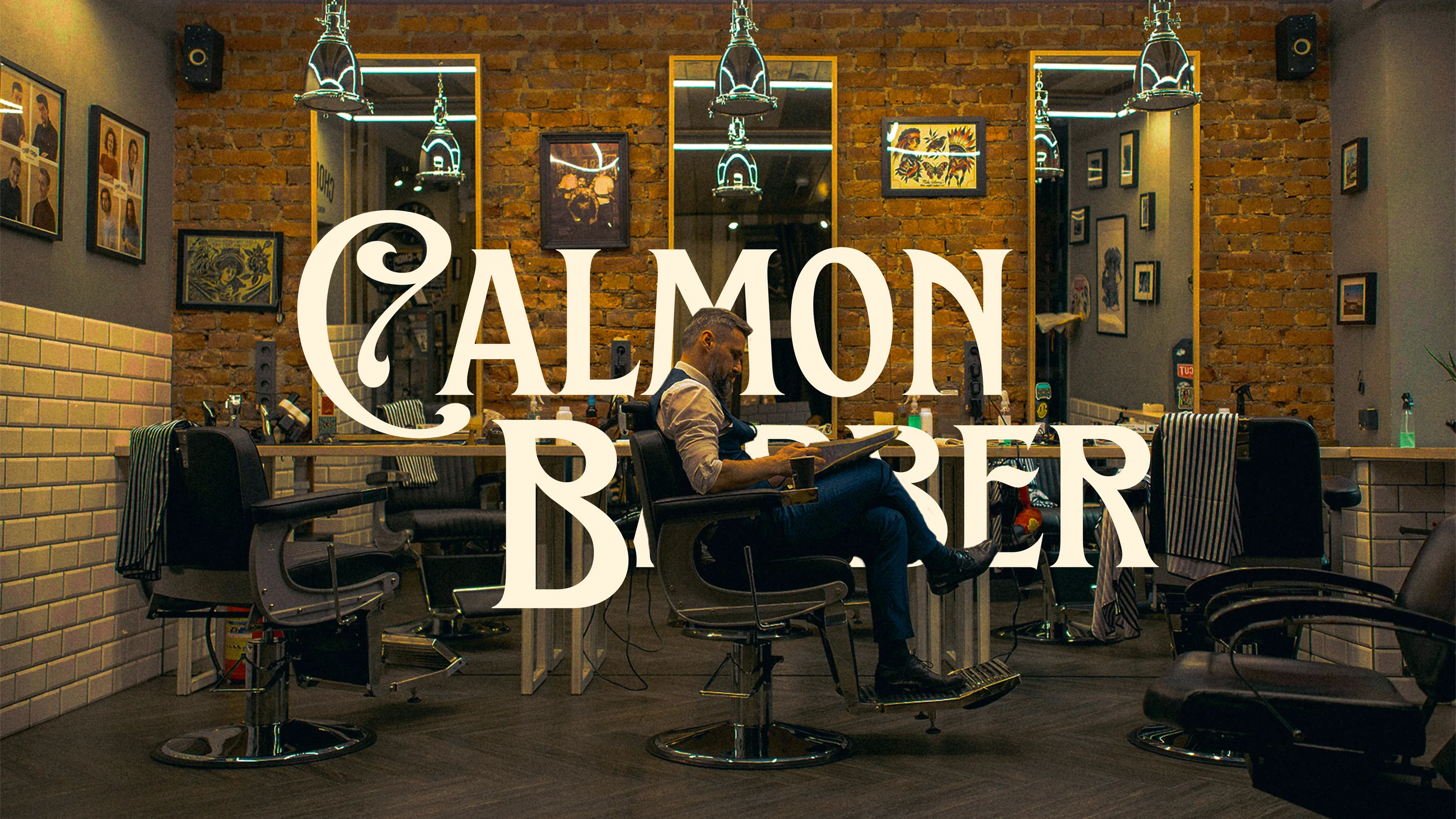 Aplicação 2 da identidade Calmon Barber