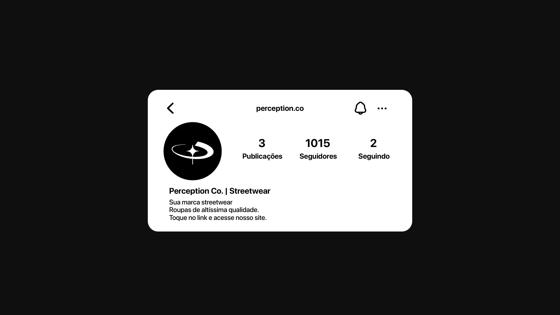 Aplicação 2 da identidade Perception